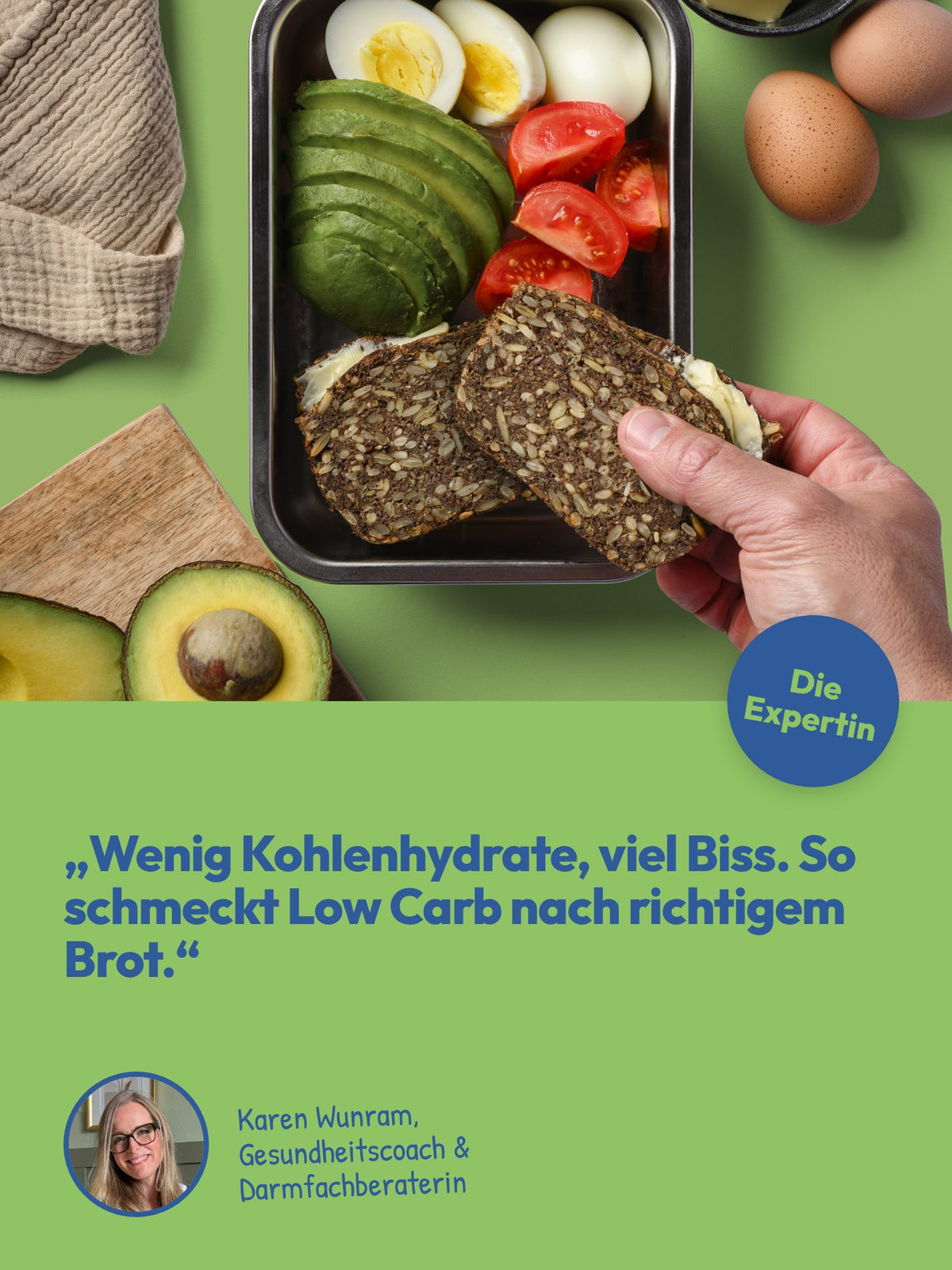 Brotbackmischung für glutenfreies Brot | Keto Kraftbrot