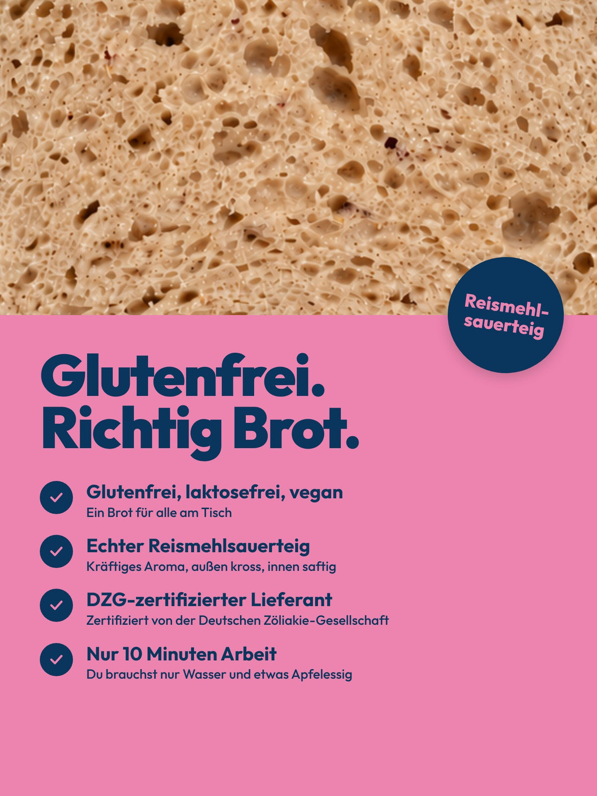 Brotbackmischung für glutenfreies Sauerteigbrot