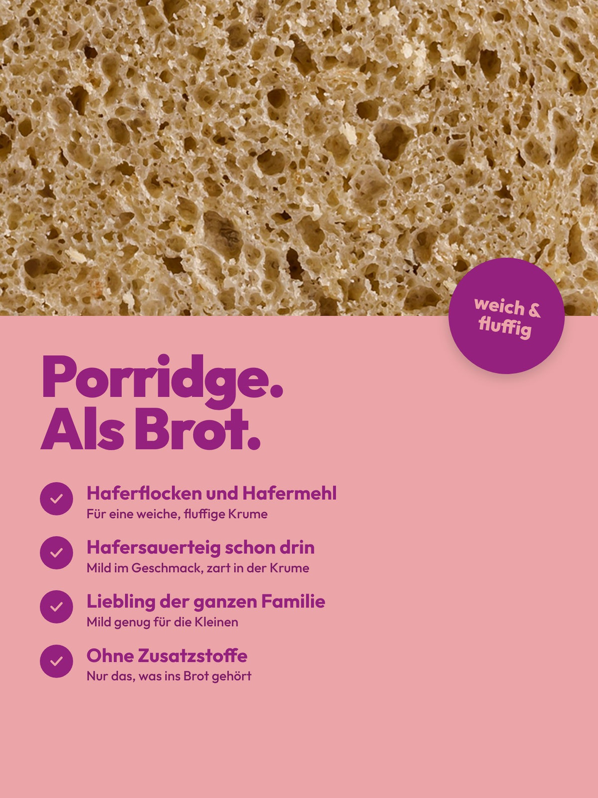 Brotbackmischung für Haferbrot | Mildes Porridge