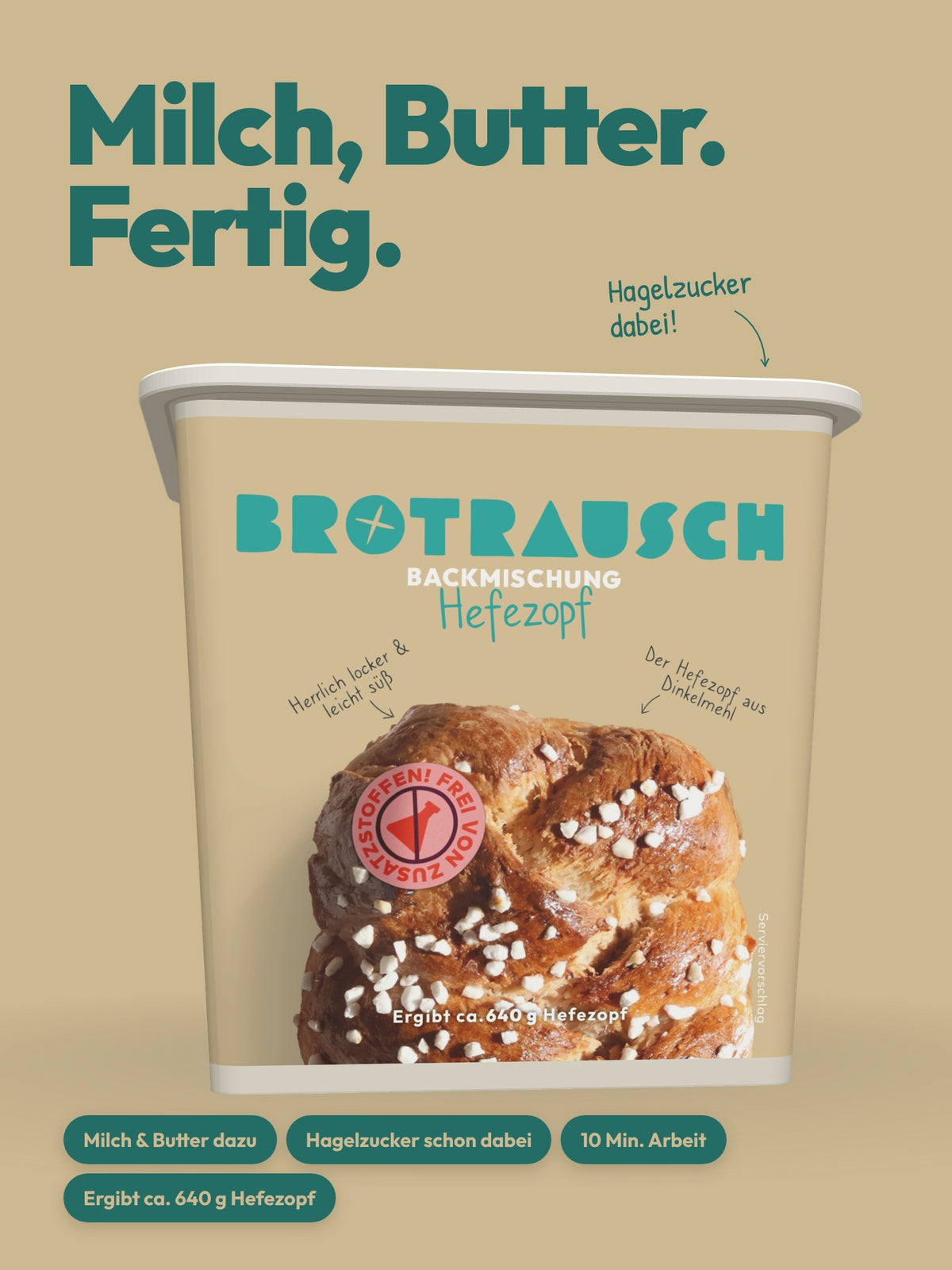 Backmischung für einen Hefezopf
