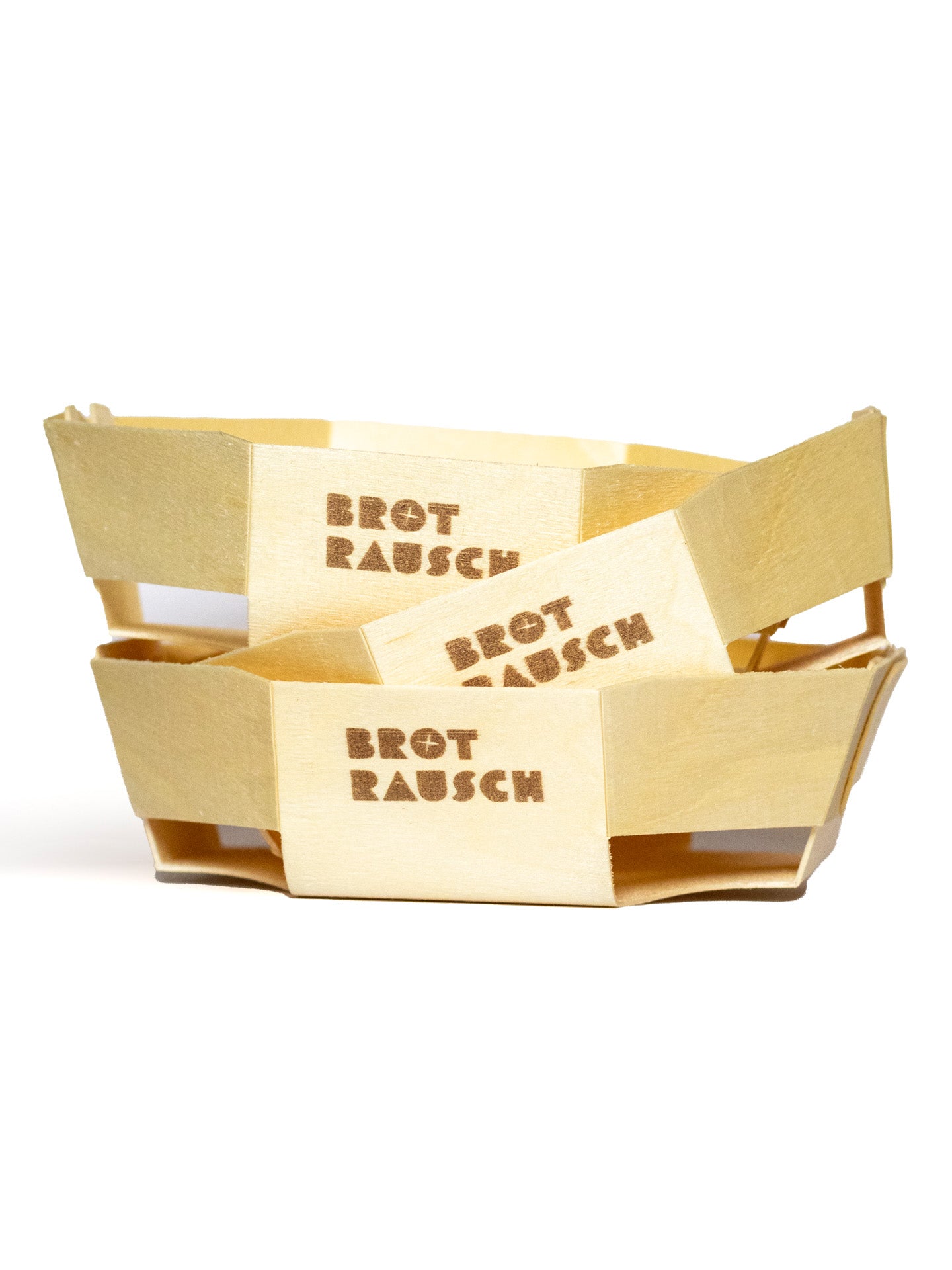 Holzbackformen rund inkl. Backpapier, 3 Stk