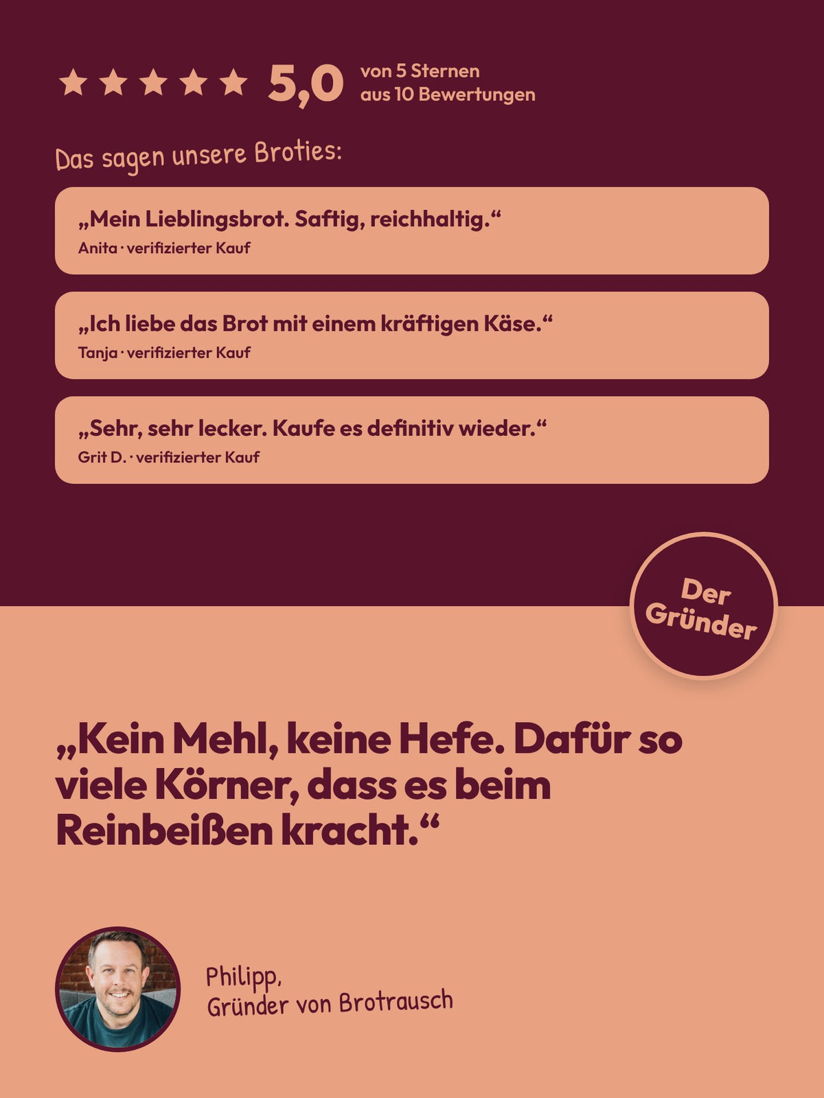 Brotbackmischung für dunkles Körnerbrot | Krosse Körner