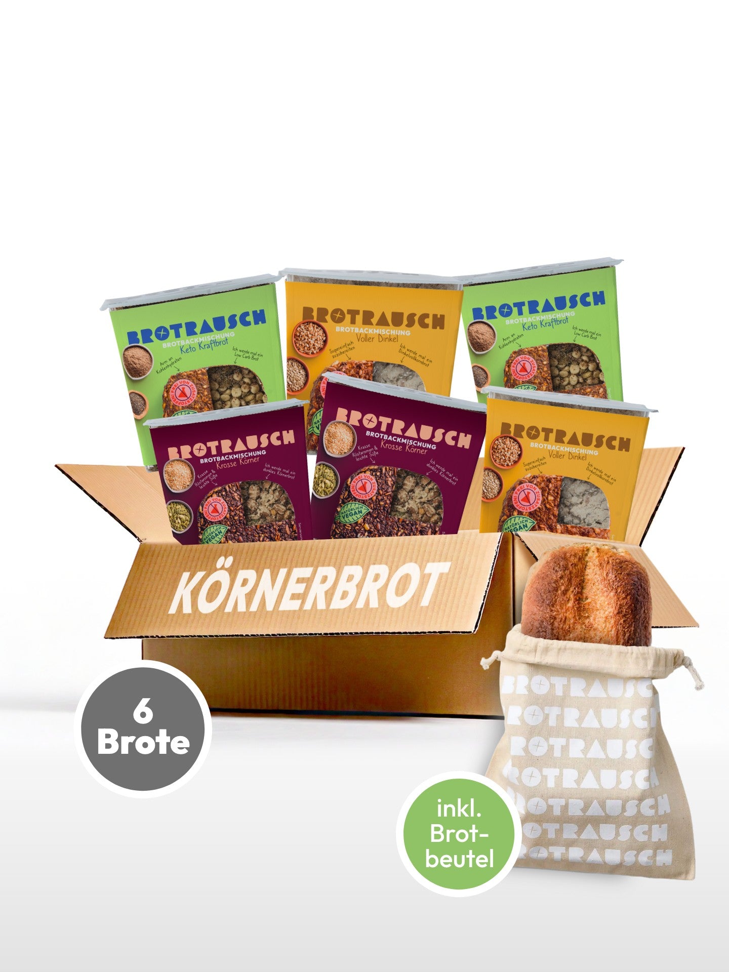 6er Körnerbrotpaket Brotbackmischungen