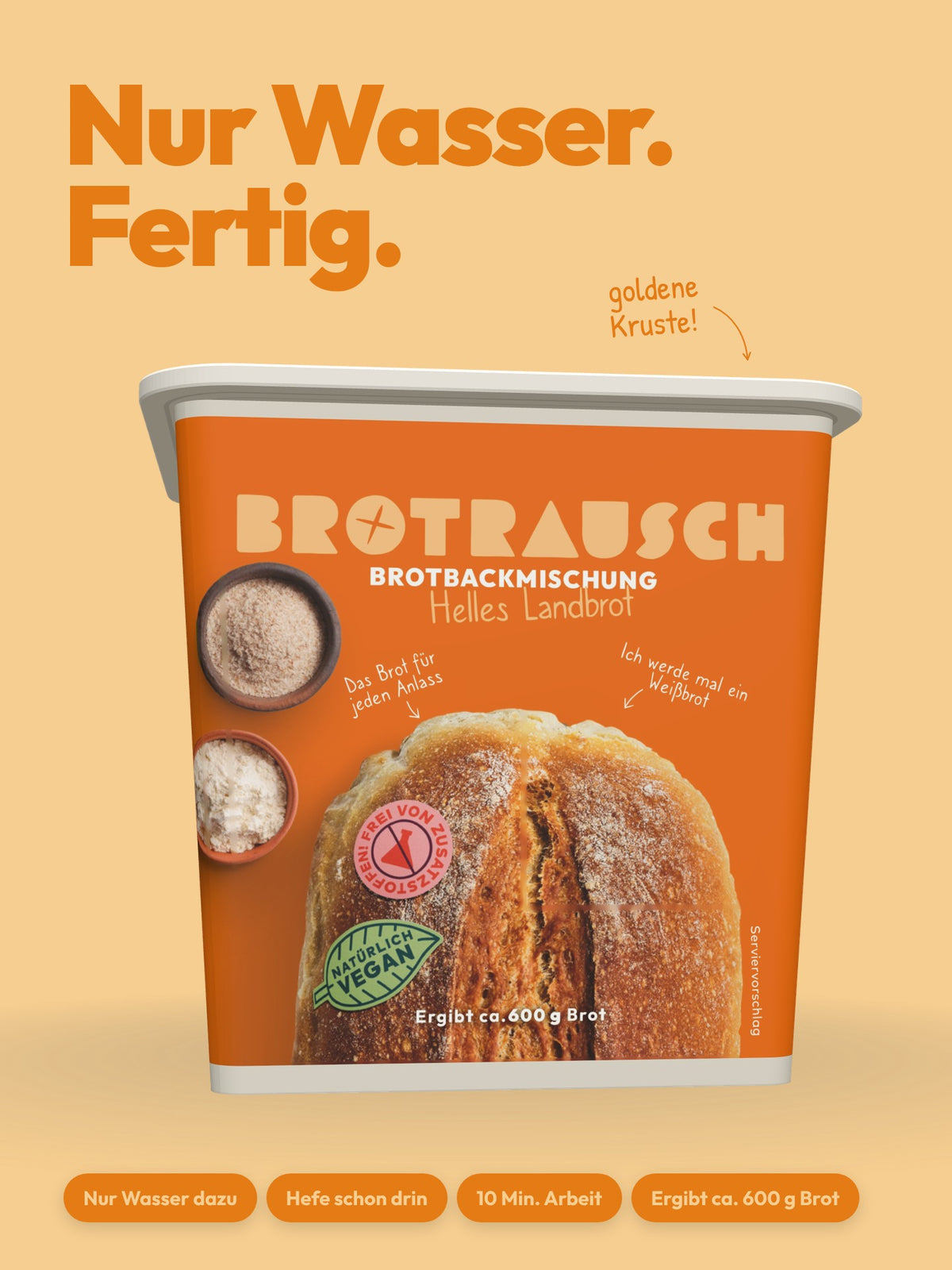 Brotbackmischung für Weißbrot | Helles Landbrot