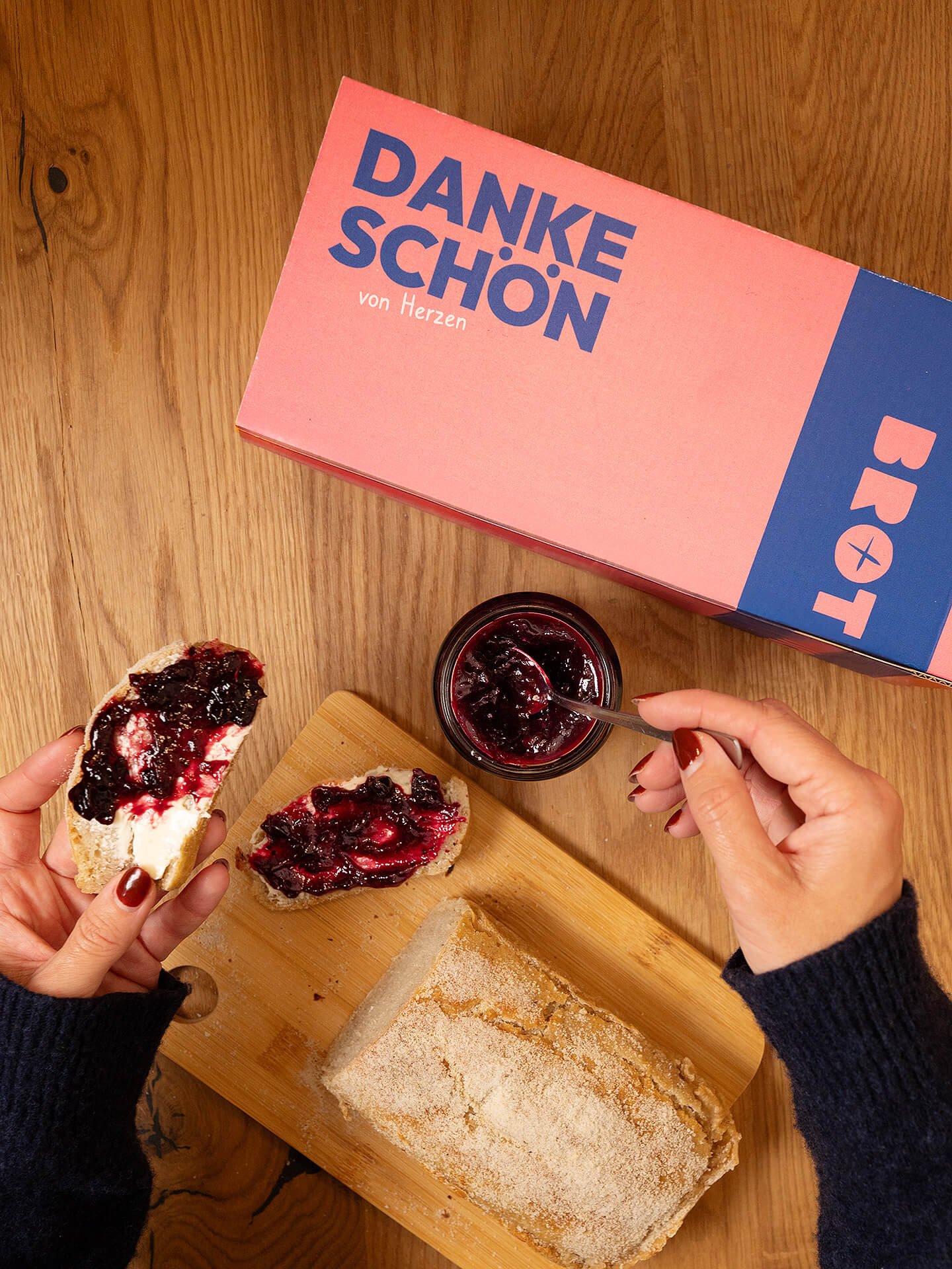 Dankeschön Geschenkbox L mit 4x Brotbackmischung