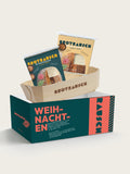 Geschenkbox Weihnachten M von Brotrausch mit zwei Brotbackmischungen und Holzbackform