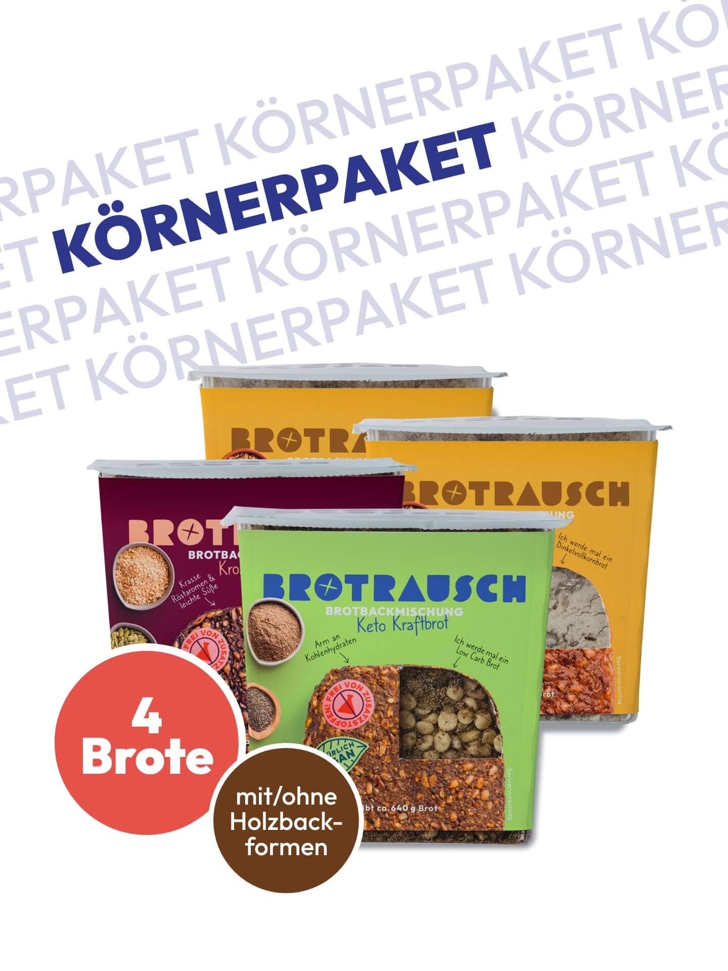 4er Körnerbrotpaket Brotbackmischungen