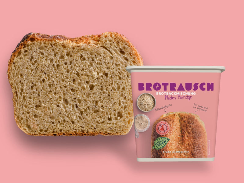 Brotbackmischung für Haferbrot | Mildes Porridge Serviervorschlag