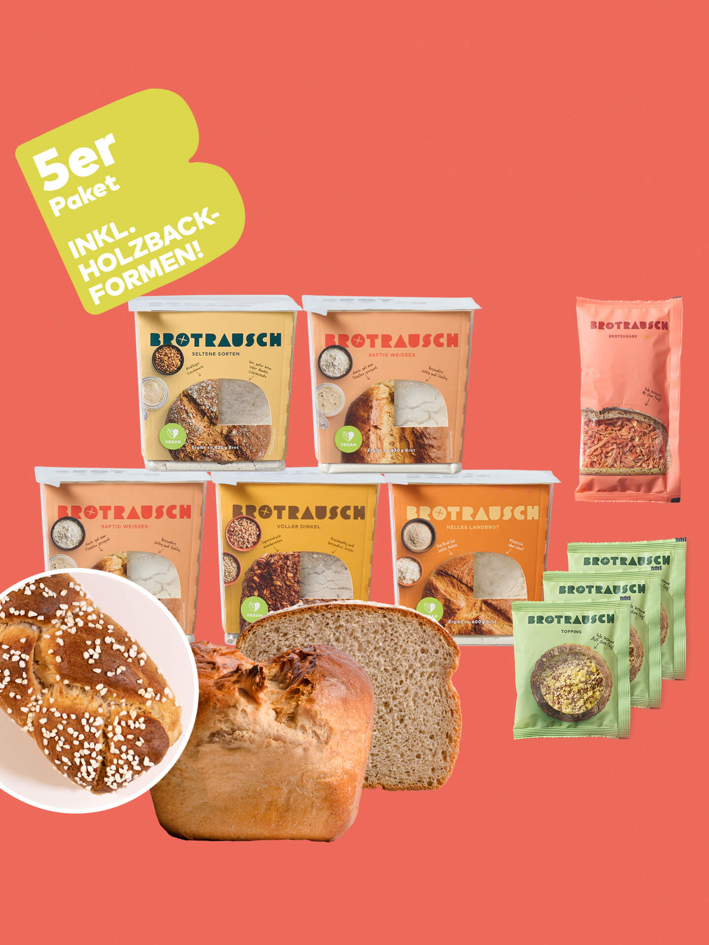 Brunch 5er Paket mit Hefezopf